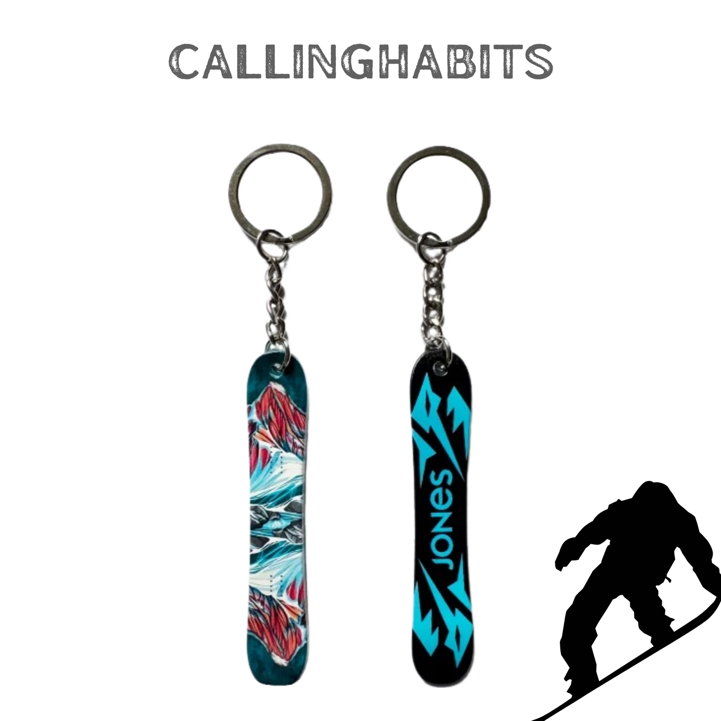 Snowboard Keychain of Jones